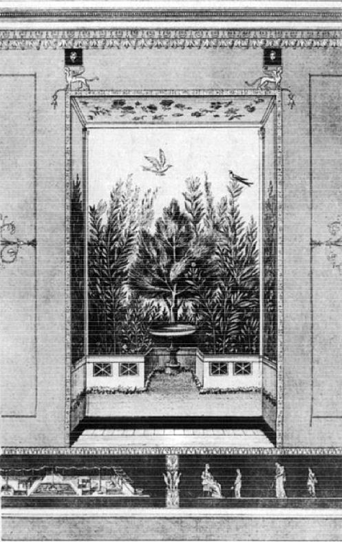 Gregorio Mariani incisore, 1874. Ricostruzione degli affreschi Auditorium Maecenatis