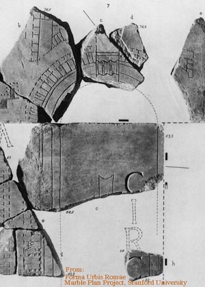 Forma Urbis, frammenti pertinenti al Circo Massimo – Marble Plan Project, Stanford University