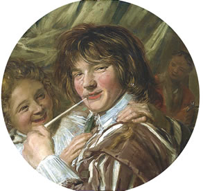 Frans Hals – Ragazzo con pipe e donna che ride, 1623