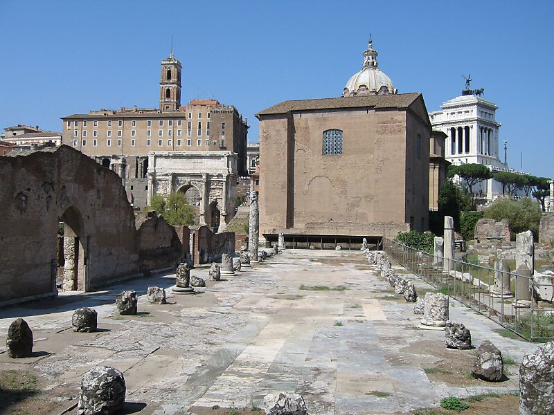 Basilica Aemilia . Pavimentazione dell'aula I secolo a.C. - Foro Romano, Roma IT
