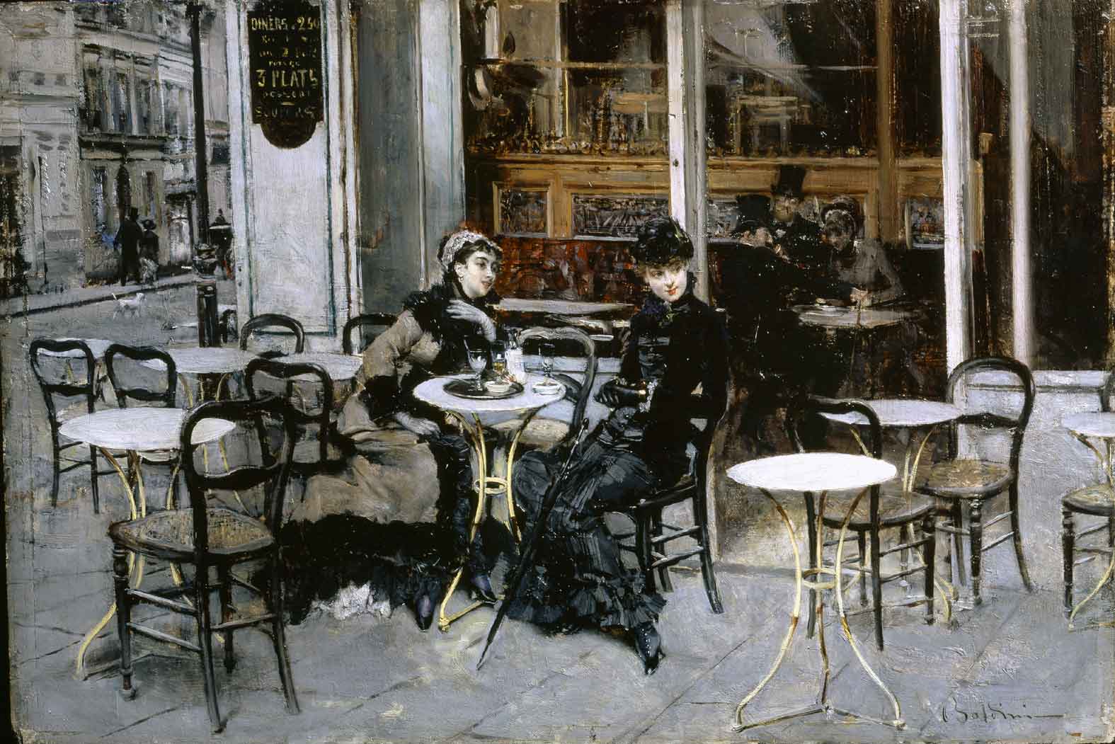 Giovanni Boldini – Conversazione al caffè, 1877