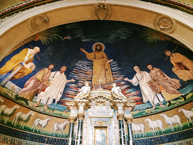 Basilica SS. Cosma e Damiano. Mosaico catino absidale, VI secolo – Roma IT