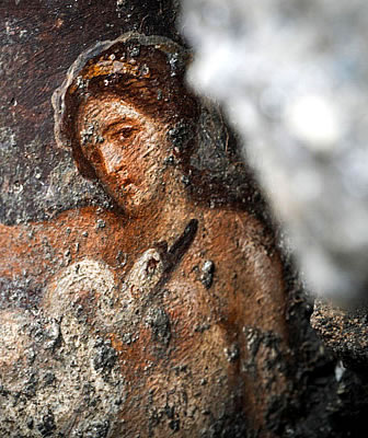 Pompeii: new fresco with Leda and the swan