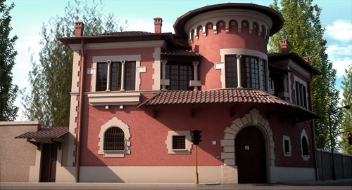 Villa Torlonia – red small villa