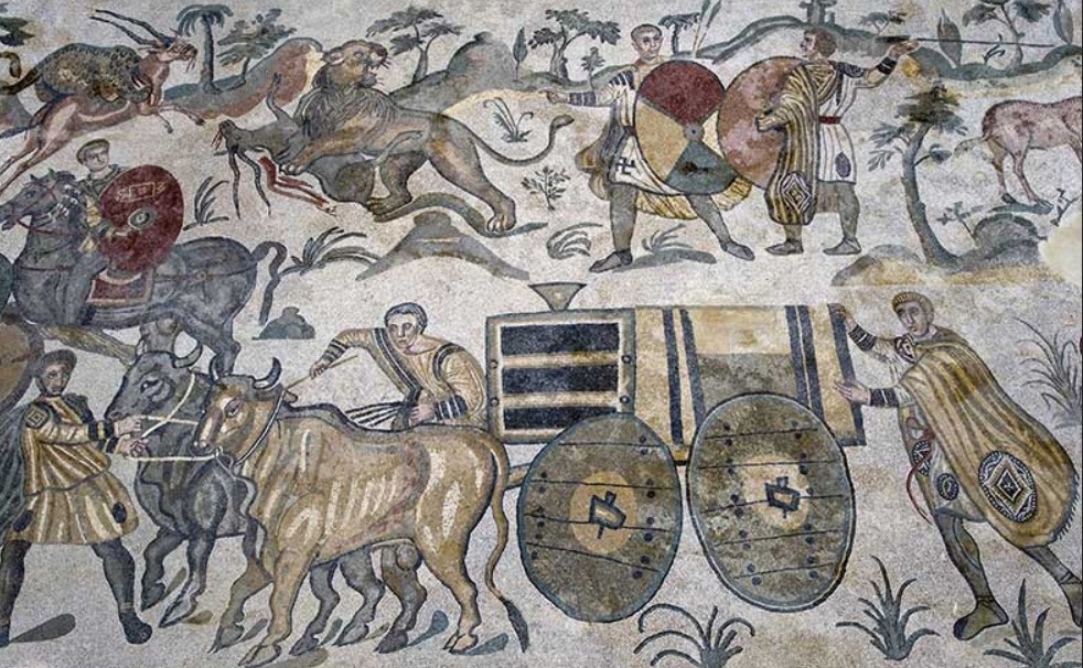 Mosaico della grande caccia nella Villa romana del Casale – Piazza Armerina, Enna IT